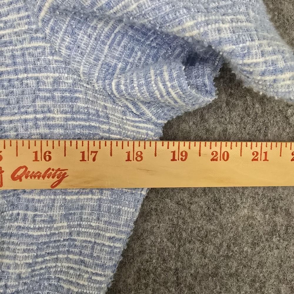 Calvin Klein Dress Womens 12 Blue Tweed‎ Short Sleeve Sheath Lined Zip Work - Picture 12 of 14
